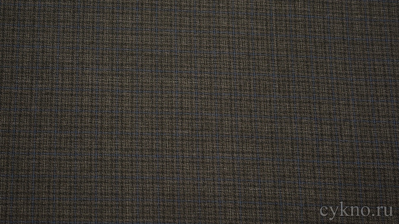 Шерсть Костюмная серая в синюю полоску